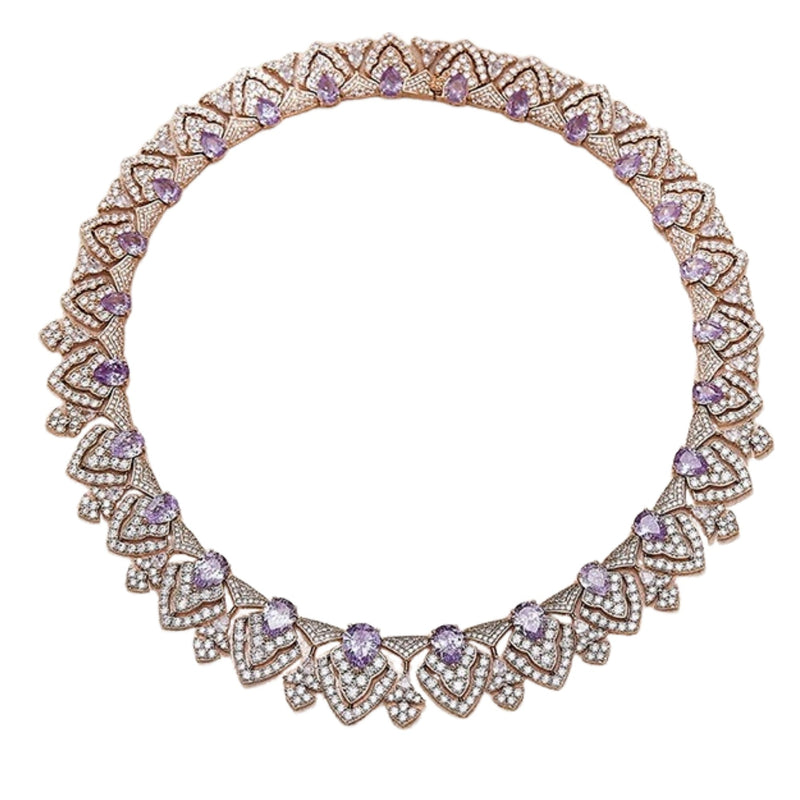 Baldhild 18K Champagne Gold Teardrop Choker Necklace