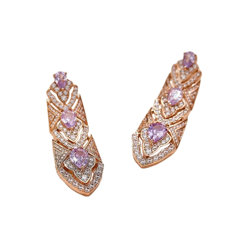 Baldhild 18K Champagne Gold Teardrop Drop Earrings