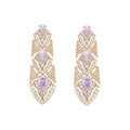 Baldhild 18K Champagne Gold Teardrop Drop Earrings