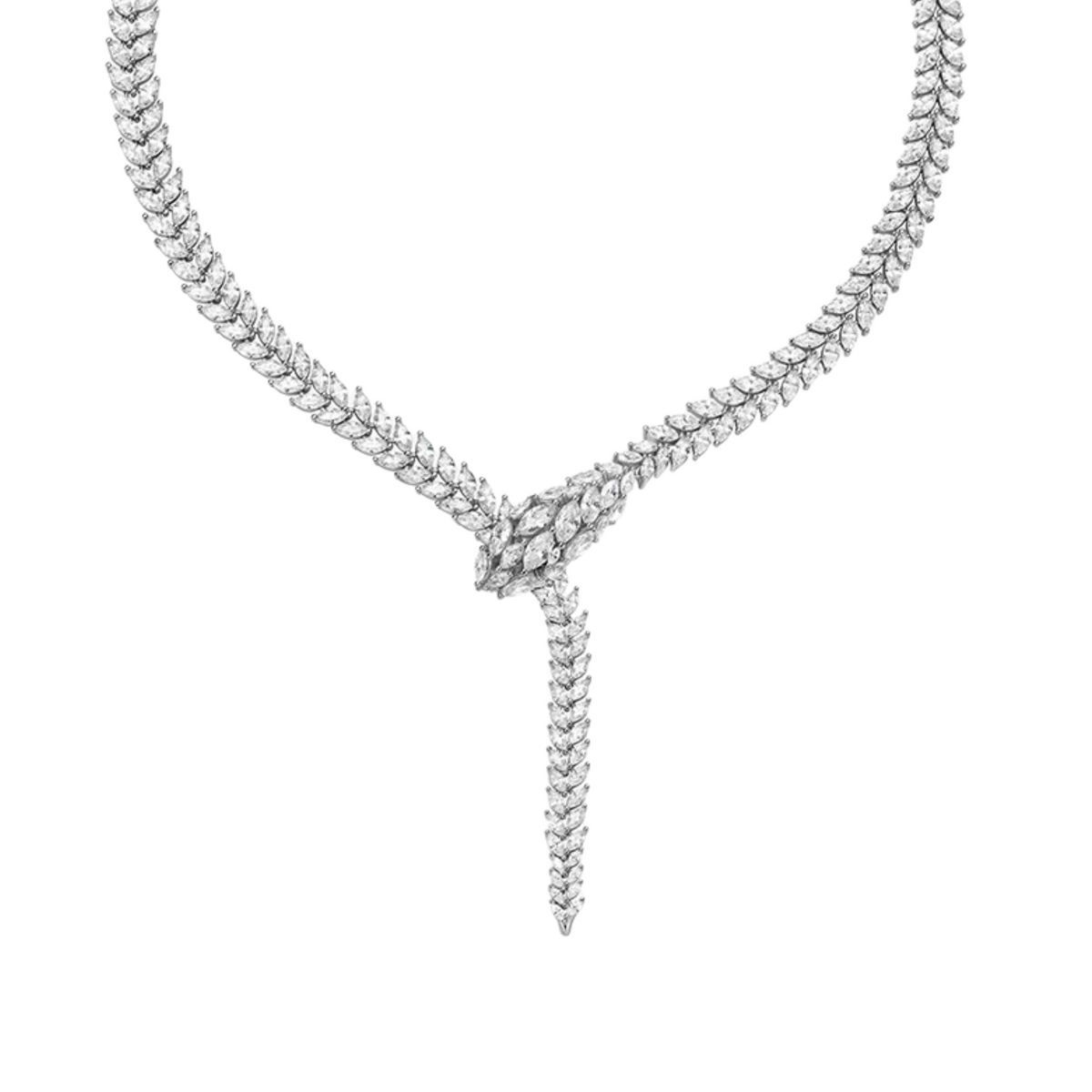 Baldlind White Snake Necklace