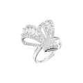 Basiline White Butterfly Bow Ring