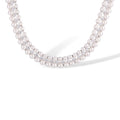 Beralind Silver Three Layer Pearl Necklace