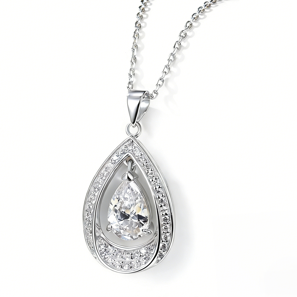 Bérangère White Teardrop Necklace