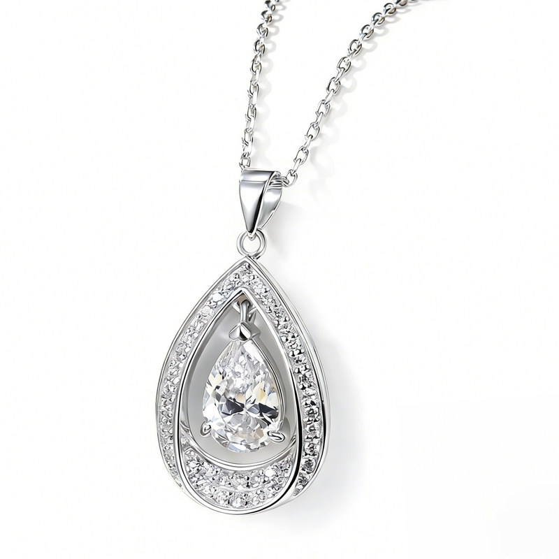 Bérangère White Teardrop Necklace