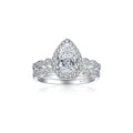 Bérangère White Teardrop Ring Set