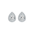 Bérangère White Teardrop Stud Earrings