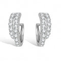 Bérénice White Half-crescent Earrings