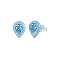 Berhild Blue Teardrop Stud Earrings