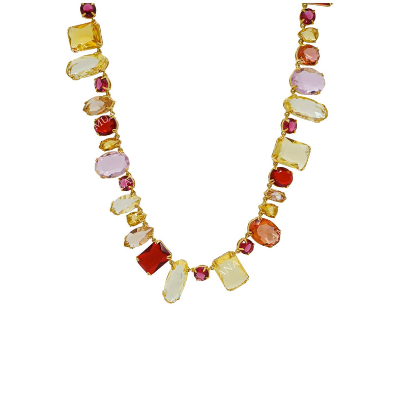 Bernadette Multicolor Mixed Shape Necklace