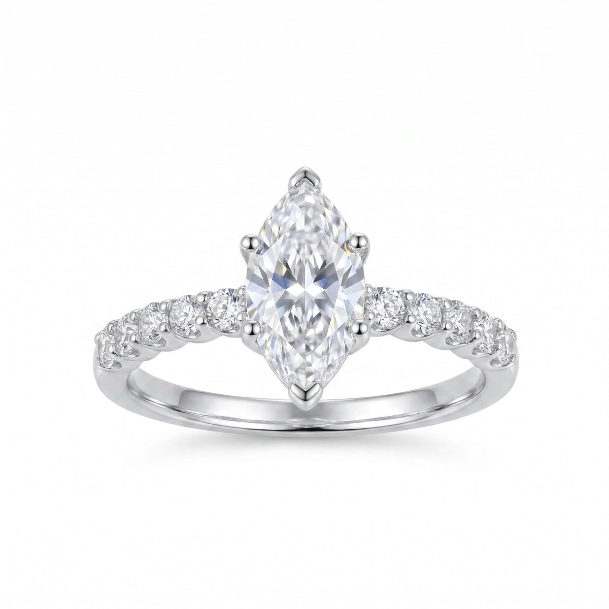 Bernrun White Marquise Ring
