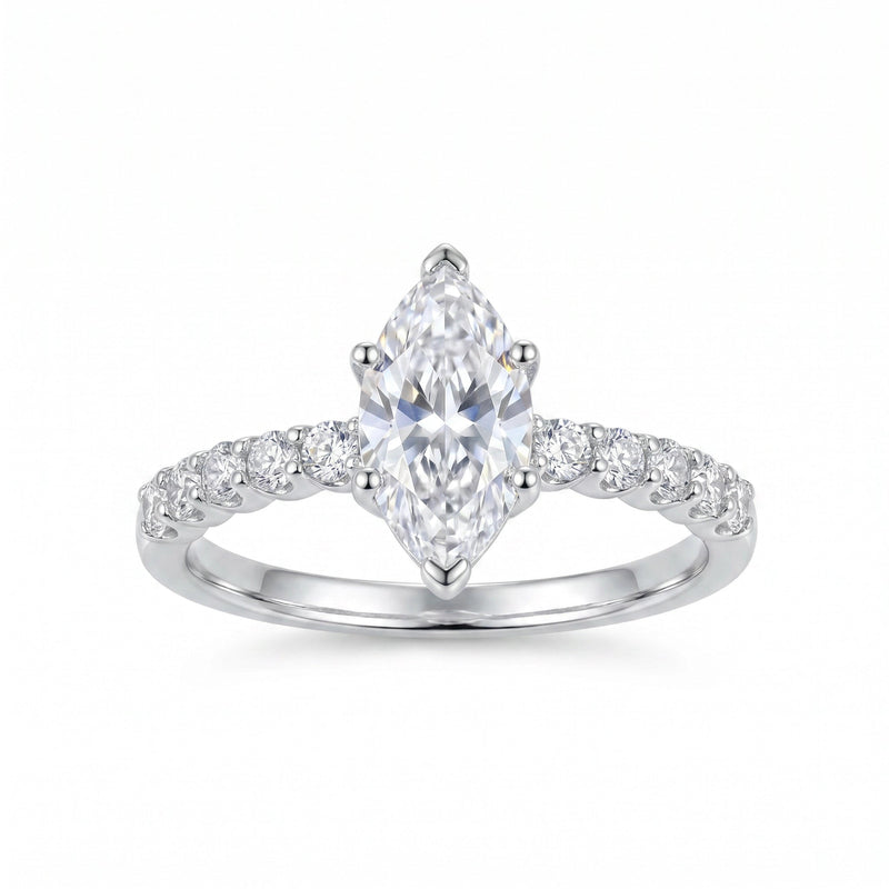 Bernrun White Marquise Ring