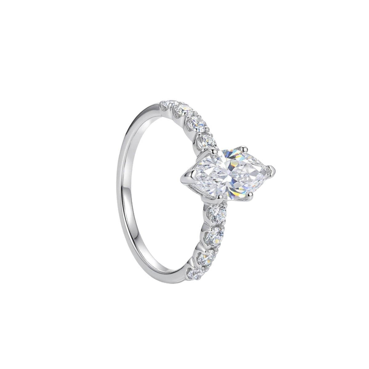 Bernrun White Marquise Ring