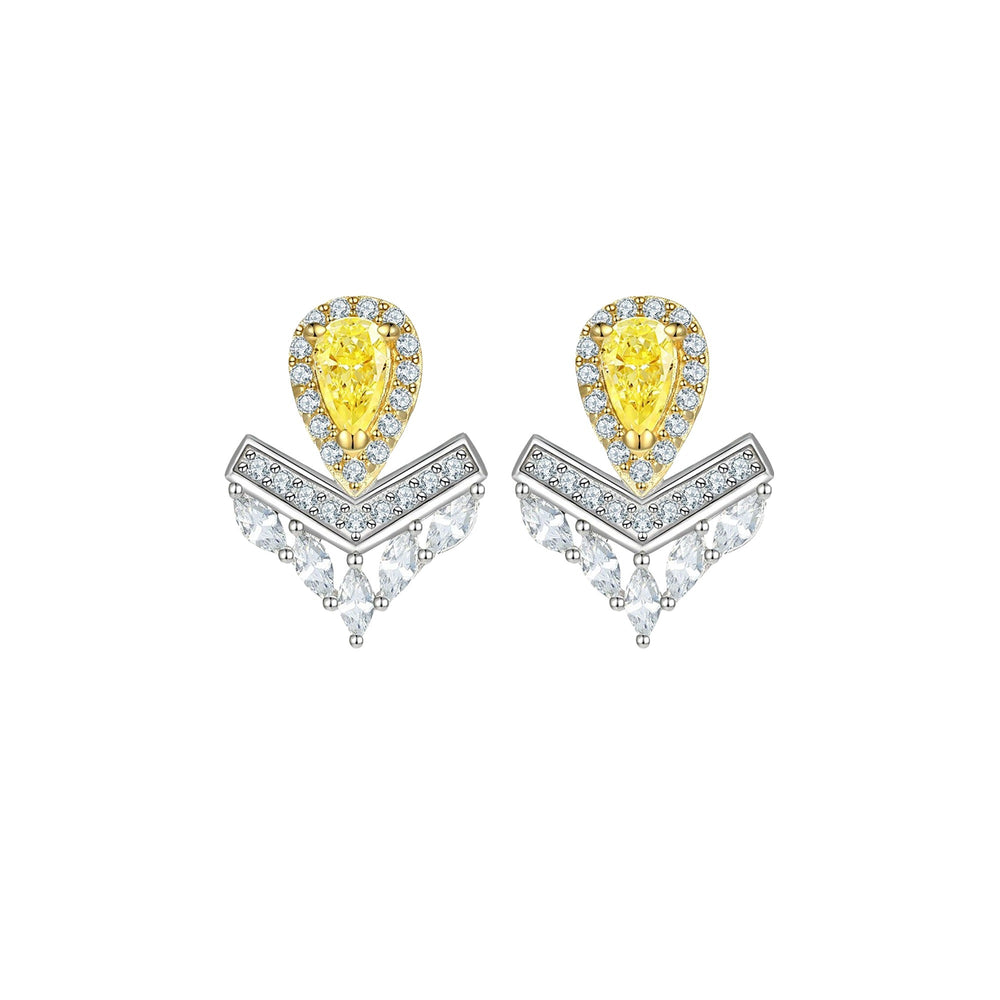 Berthe Yellow Crown Earrings