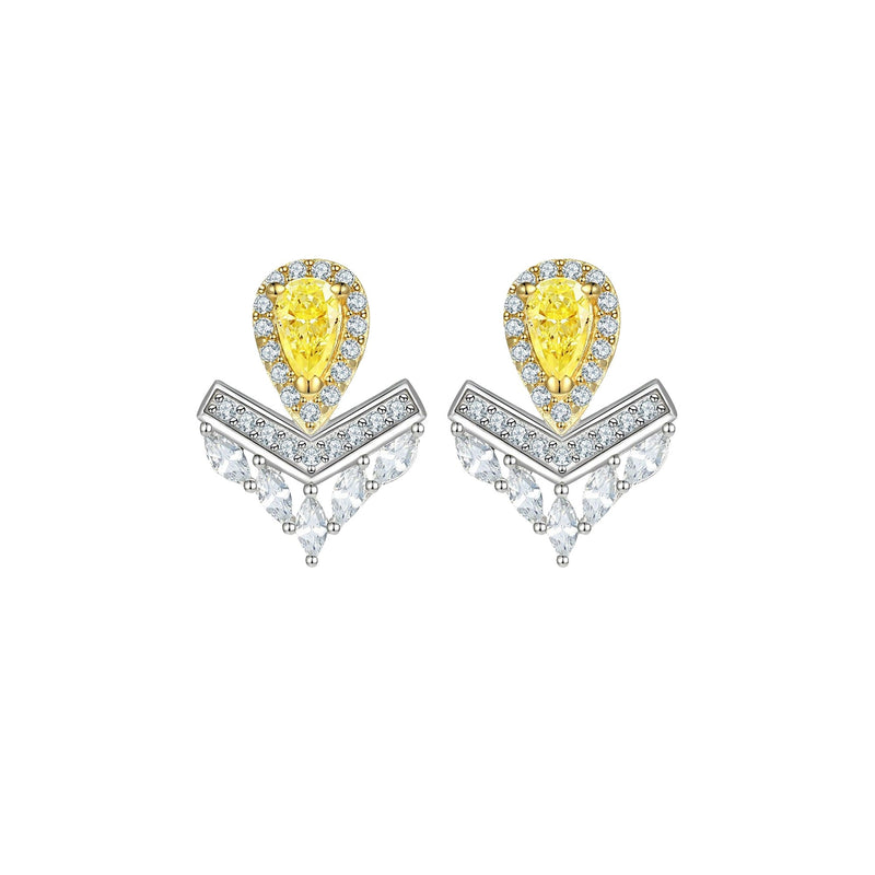 Berthe Yellow Crown Earrings
