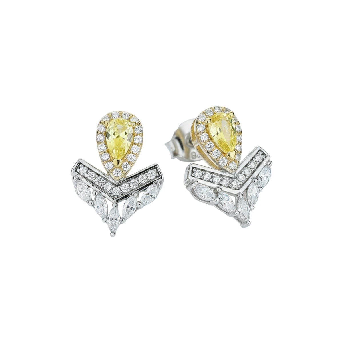Berthe Yellow Crown Earrings