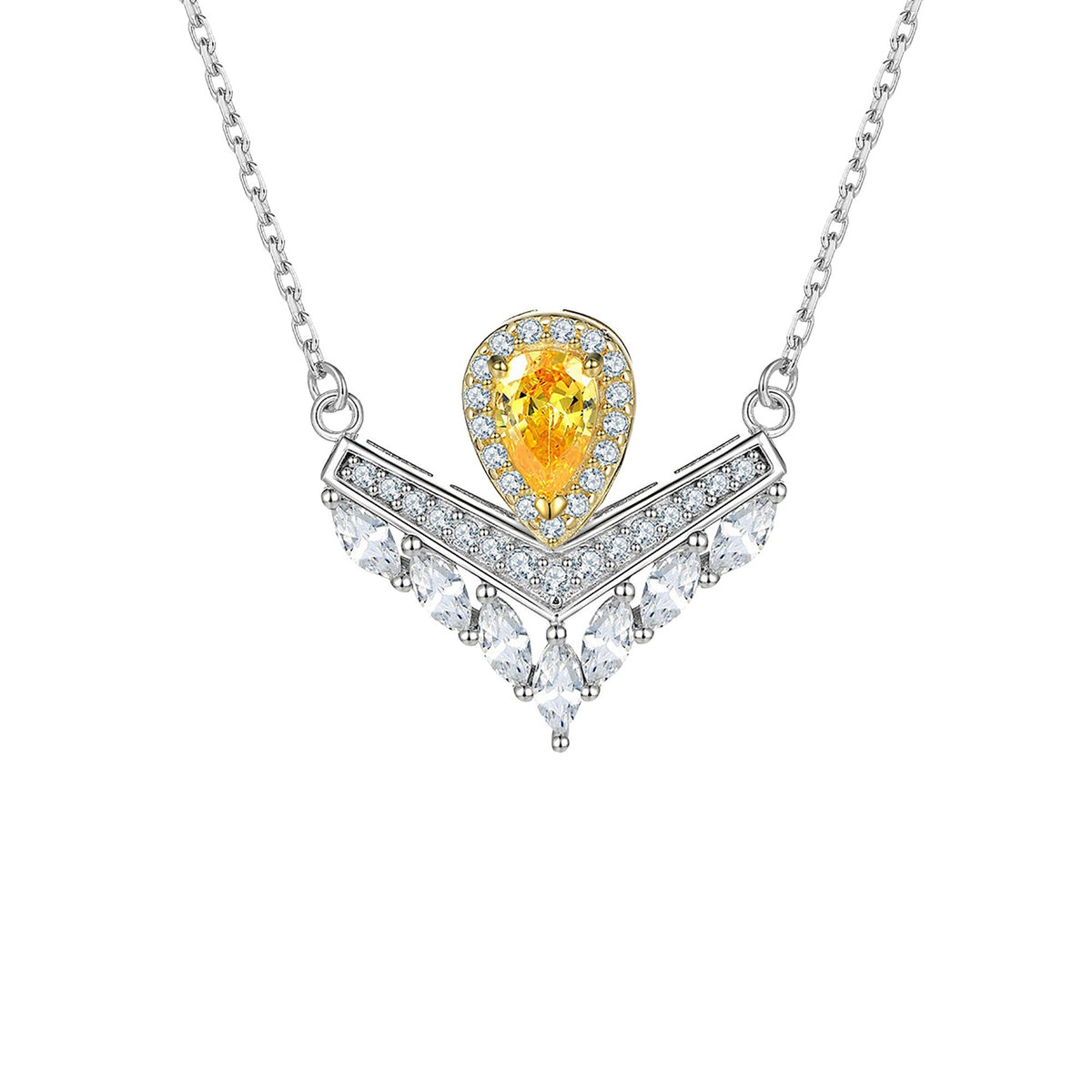 Berthe Yellow Crown Necklace
