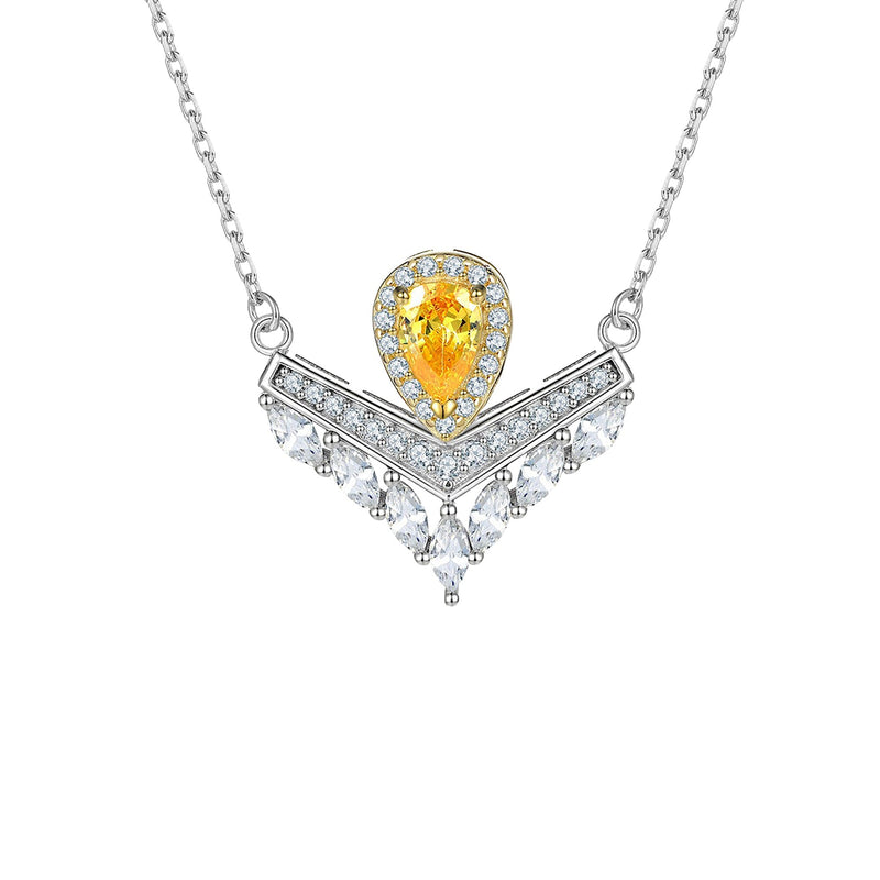 Berthe Yellow Crown Necklace