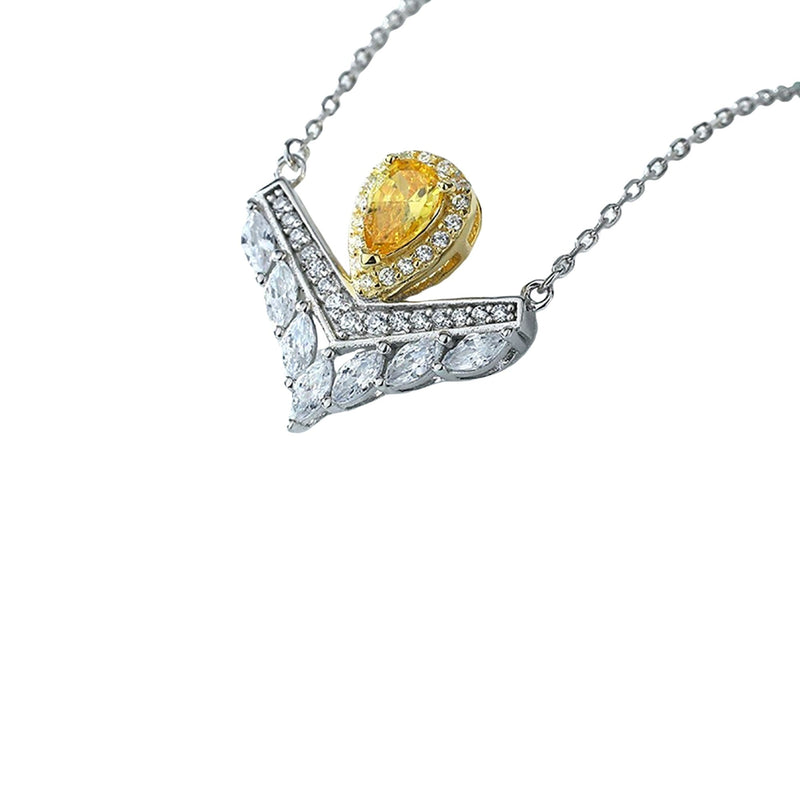 Berthe Yellow Crown Necklace