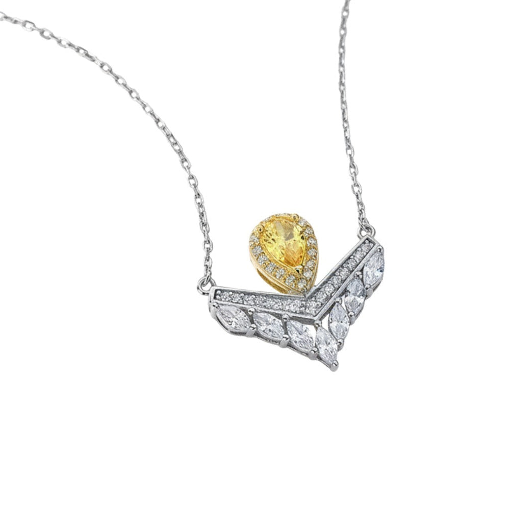 Berthe Yellow Crown Necklace