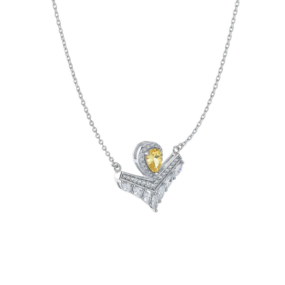 Berthe Yellow Crown Necklace