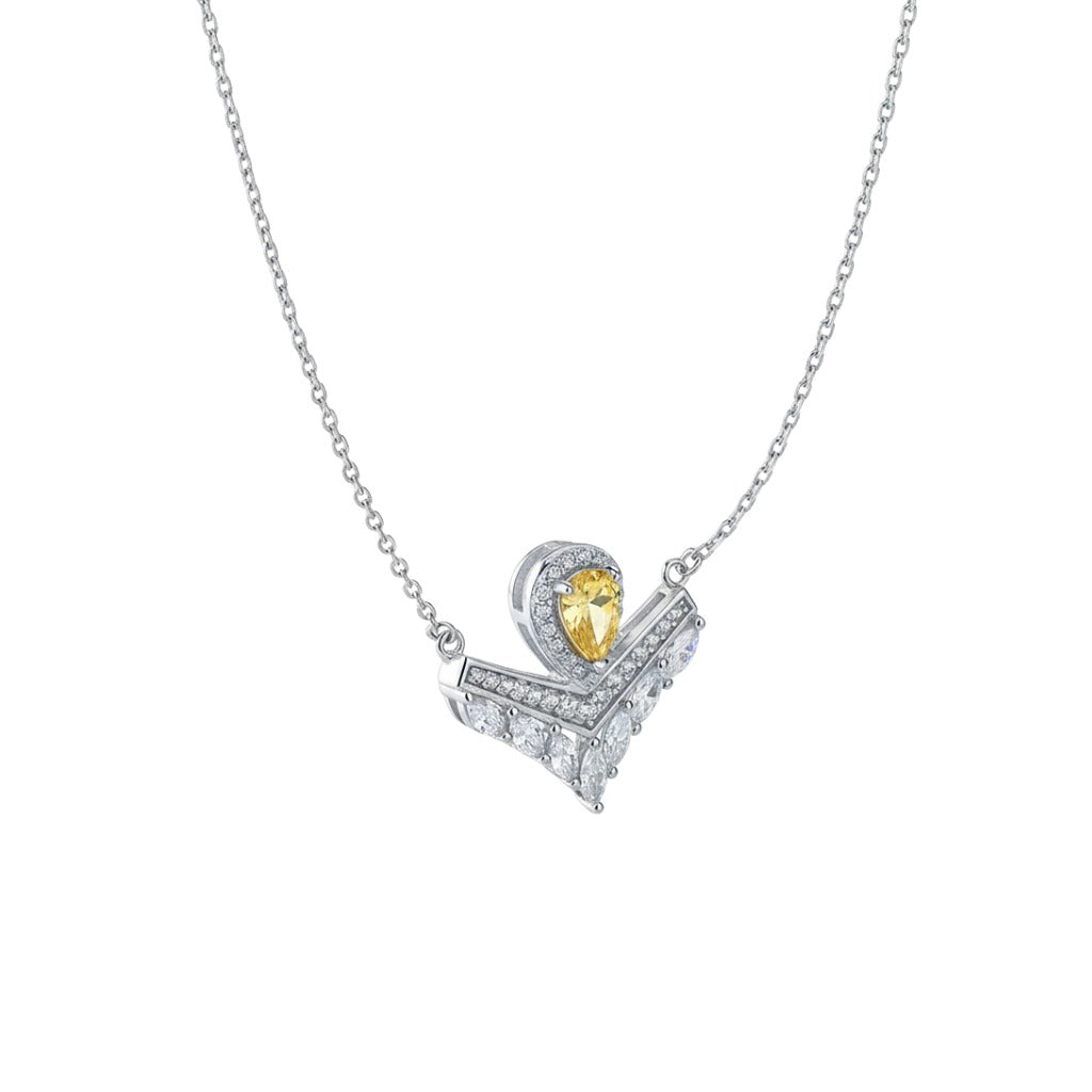 Berthe Yellow Crown Necklace