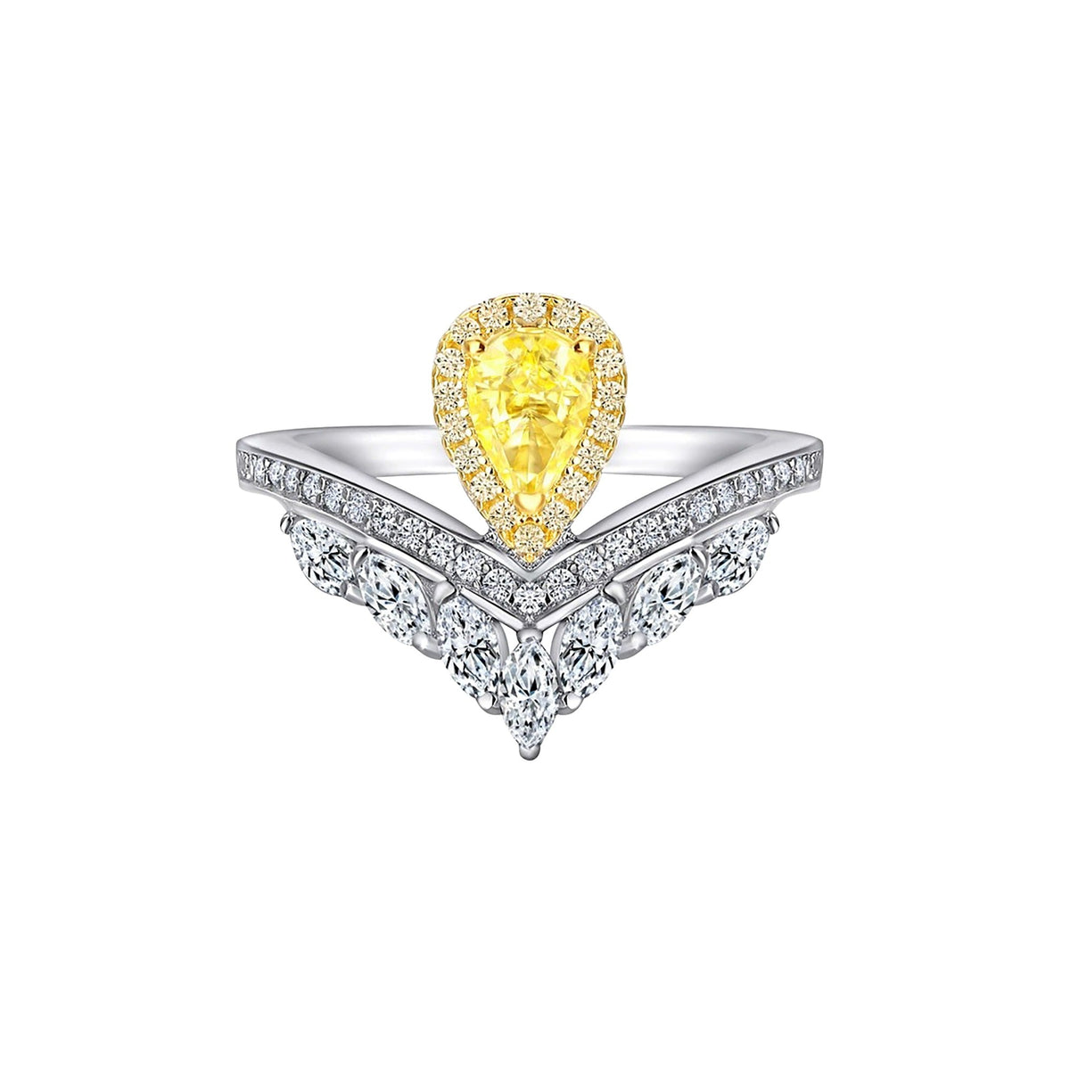 Berthe Yellow Crown Ring