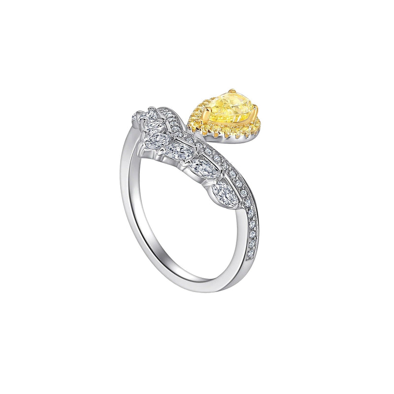 Berthe Yellow Crown Ring