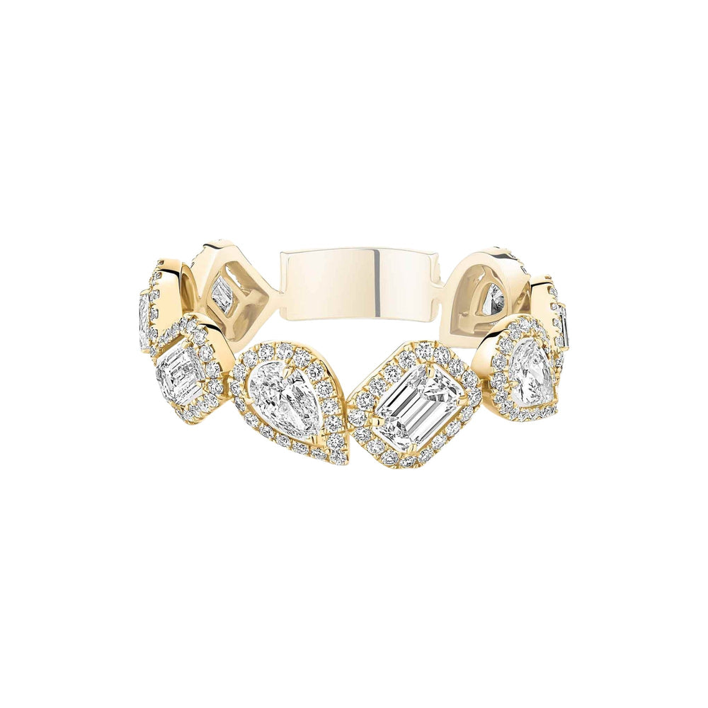 Bertrada 18K Gold Teardrop Retangular Ring
