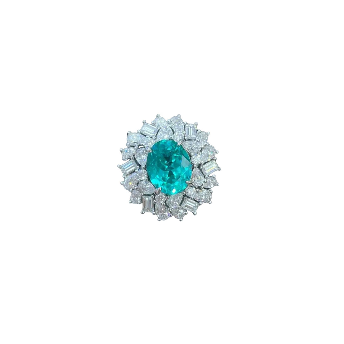 Beryl Blue Oval Ring