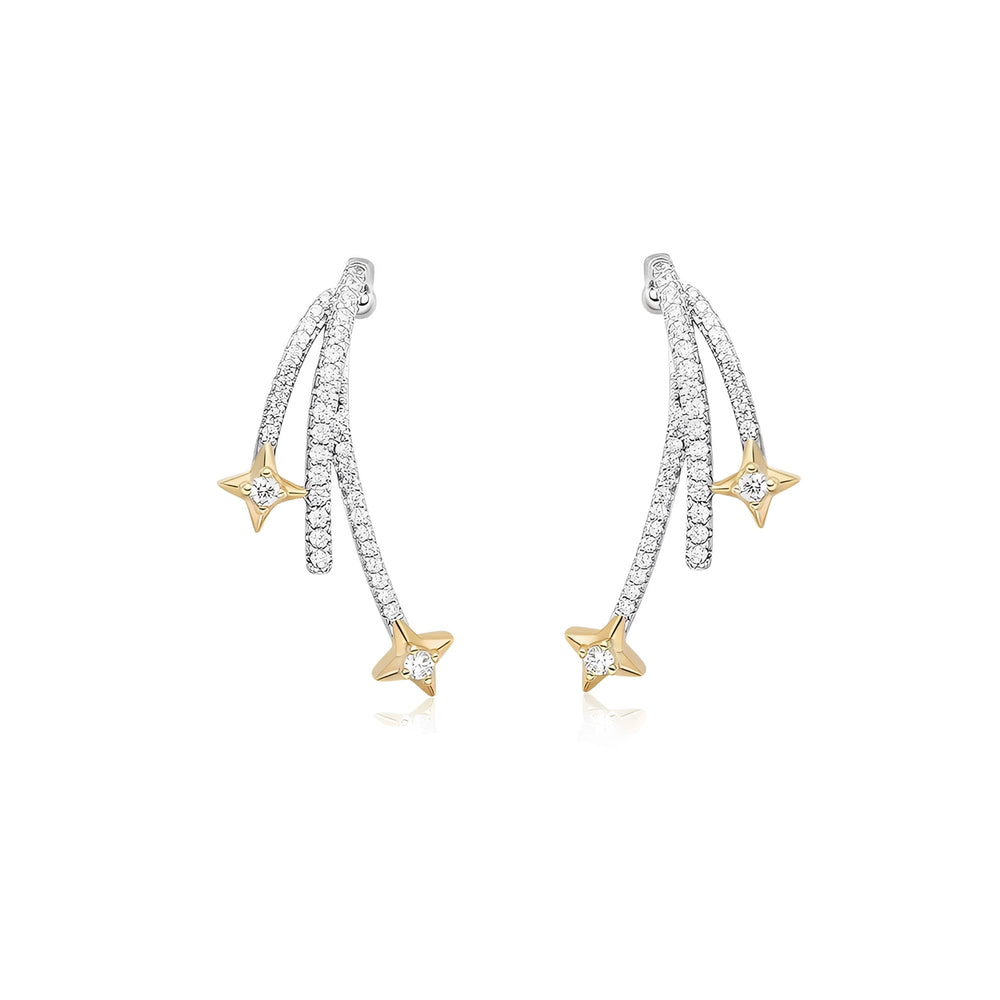 Bombé Gold Star Earrings