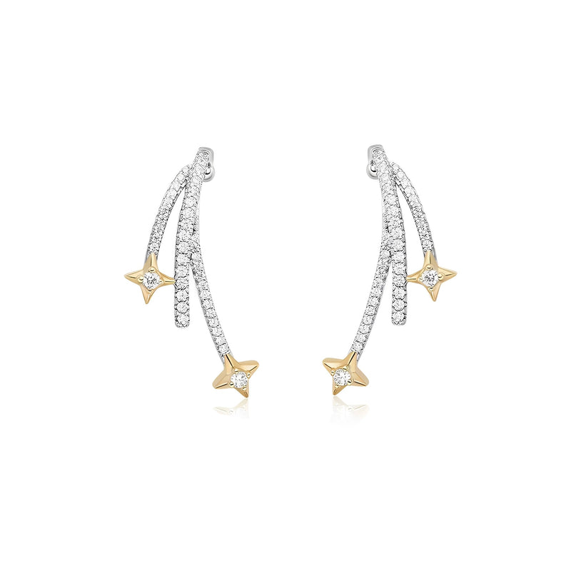 Bombé Gold Star Earrings