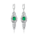 Brunelle Emerald Green Tassel Drop Earrings