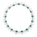 Brunhilde Emerald Green  Floral Necklace