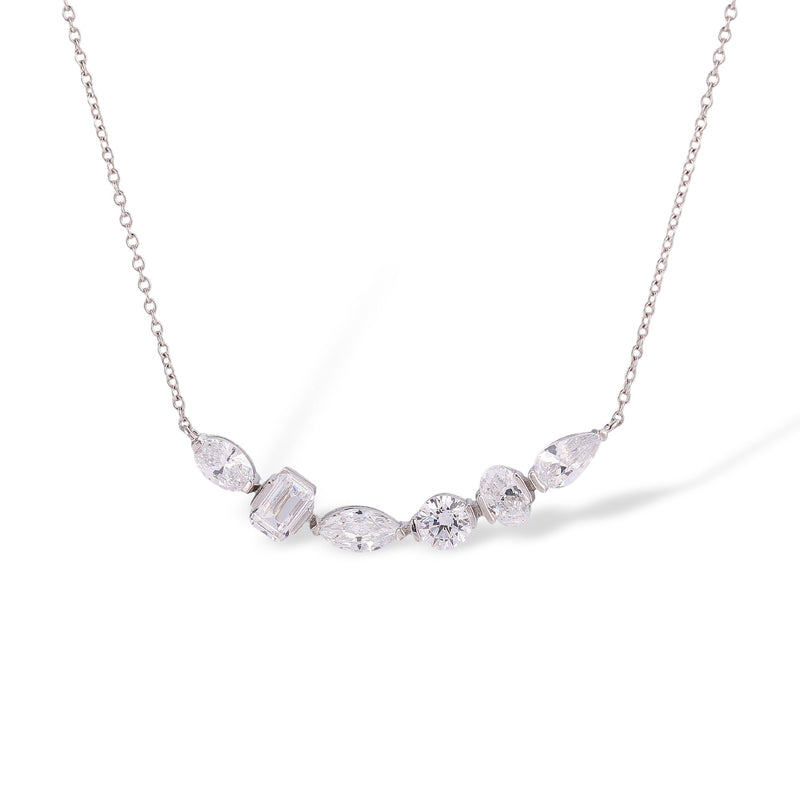 Brunlind White Mixed Shape Necklace