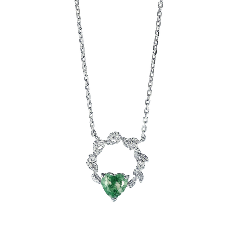 Calantha Green Heart Necklace
