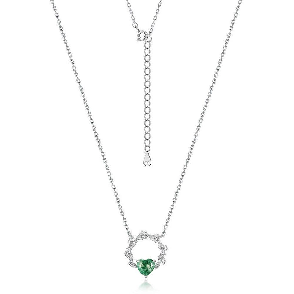 Calantha Green Heart Necklace