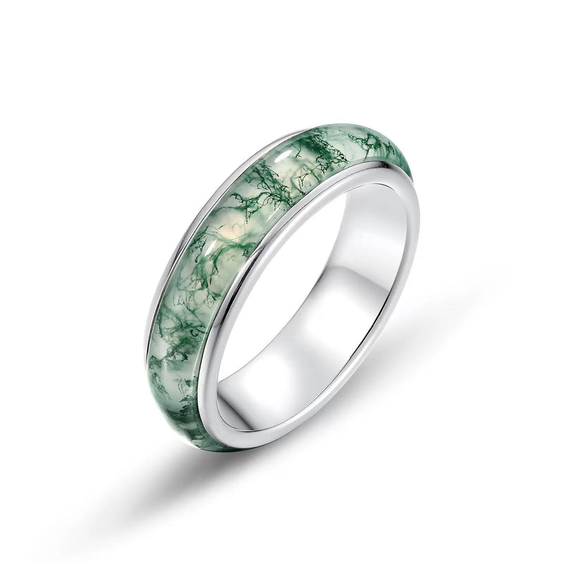Calixte Green Moss Round Ring