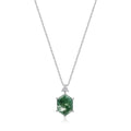 Callista Green Moss Hexagonal Neckalace