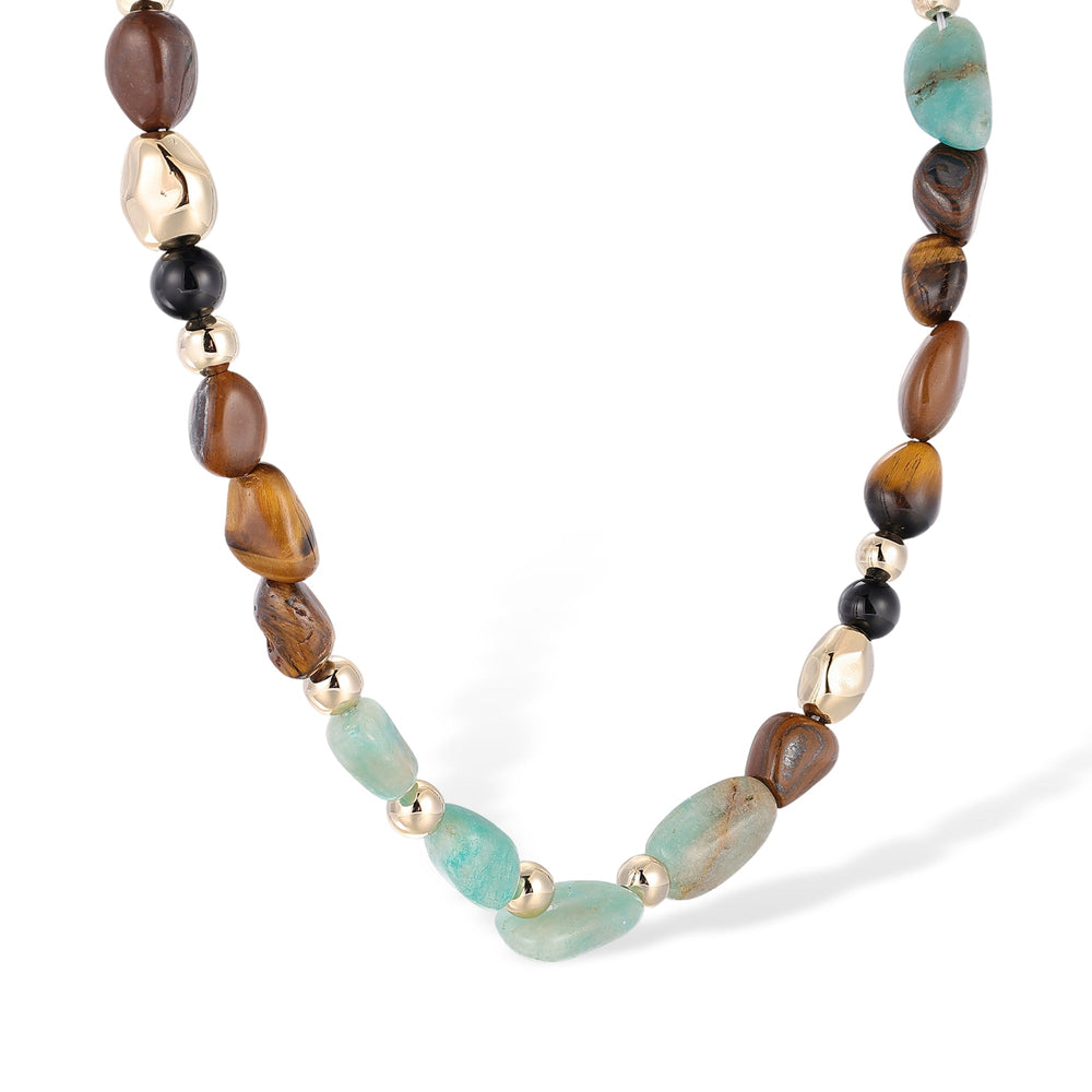 Caridwen Multicolor Natural Stone Choker Neckalce