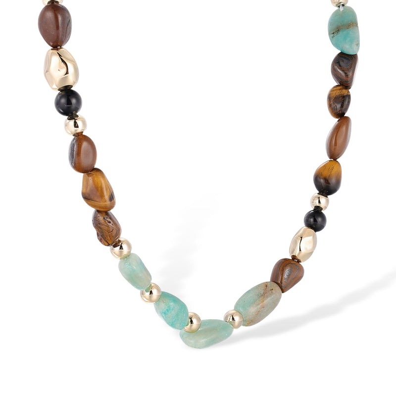 Caridwen Multicolor Natural Stone Choker Neckalce