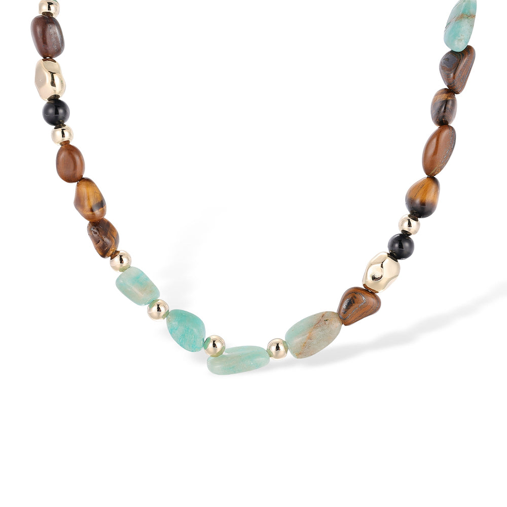Caridwen Multicolor Natural Stone Choker Neckalce