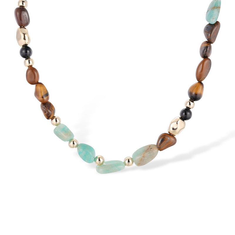Caridwen Multicolor Natural Stone Choker Neckalce