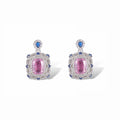 Carina Pink Cushion Earrings