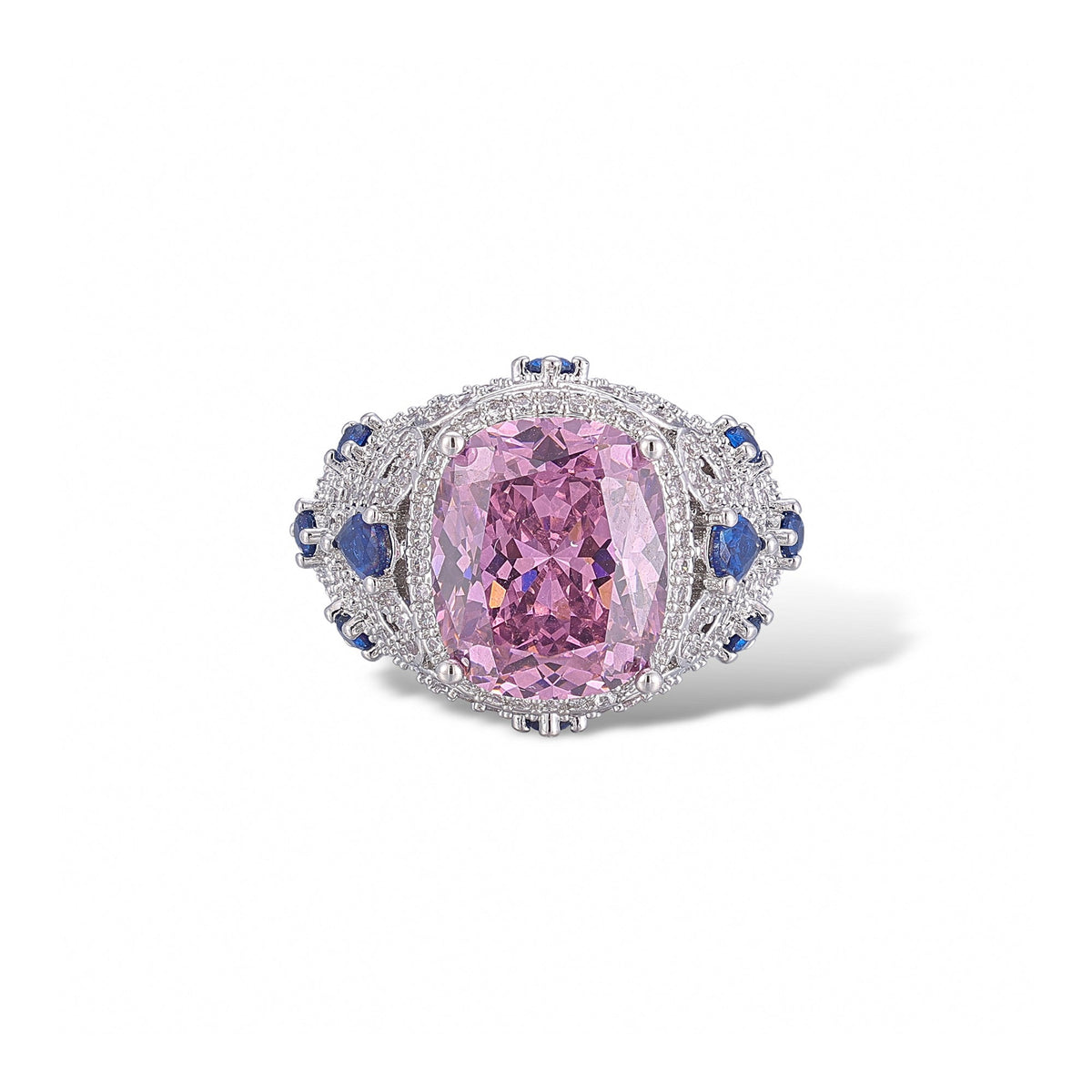 Carina Pink Cushion Open Ring