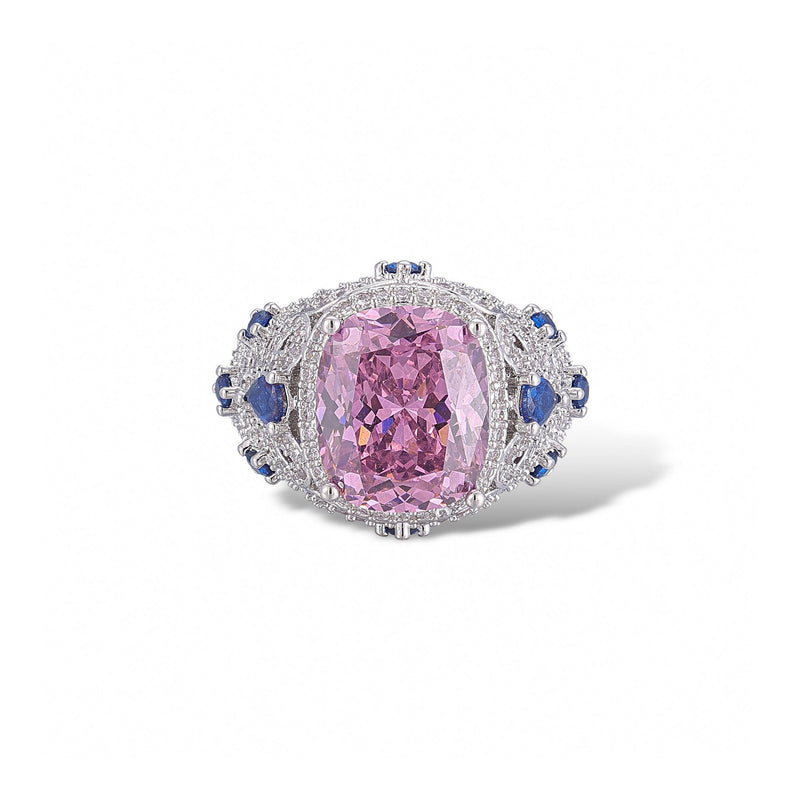 Carina Pink Cushion Open Ring