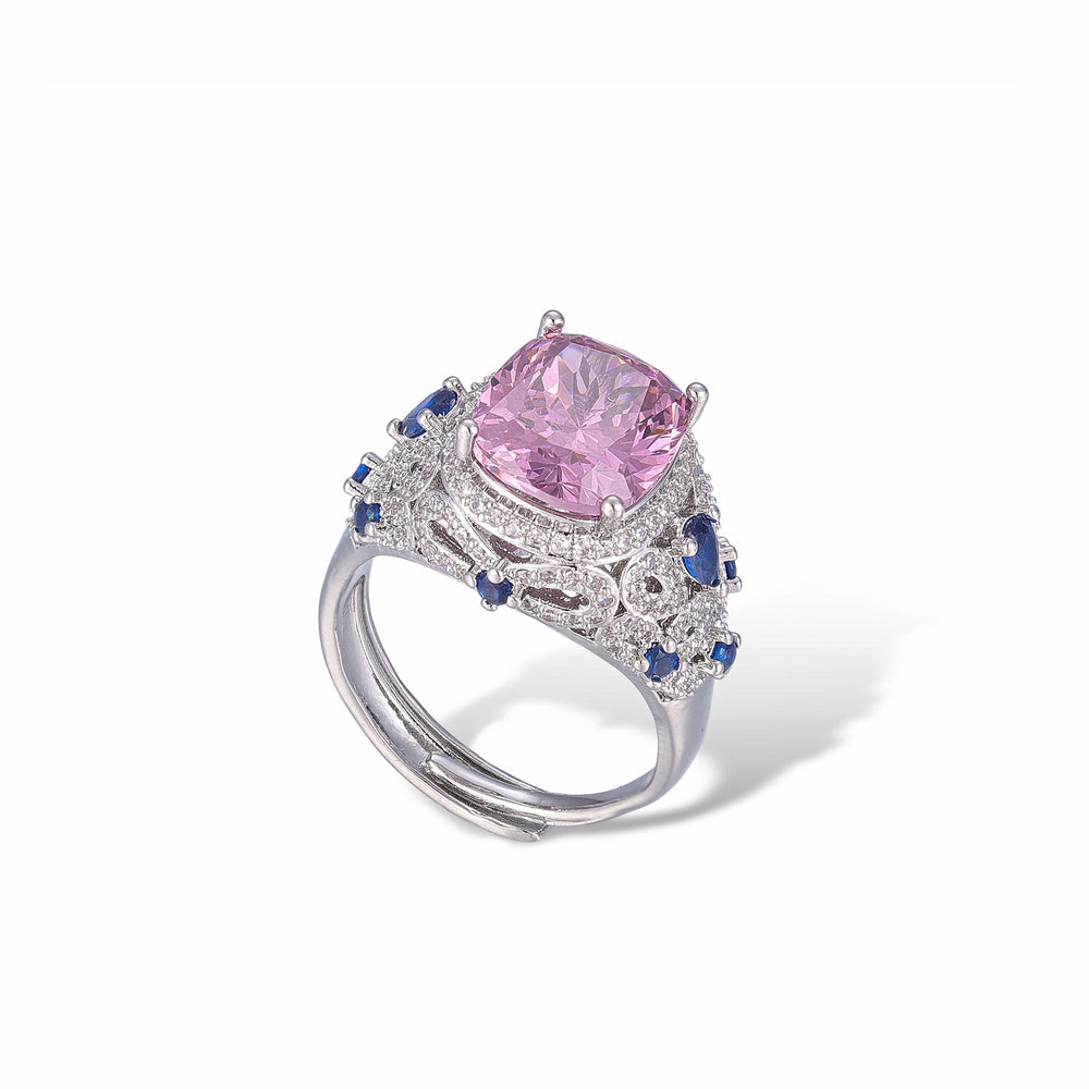 Carina Pink Cushion Open Ring