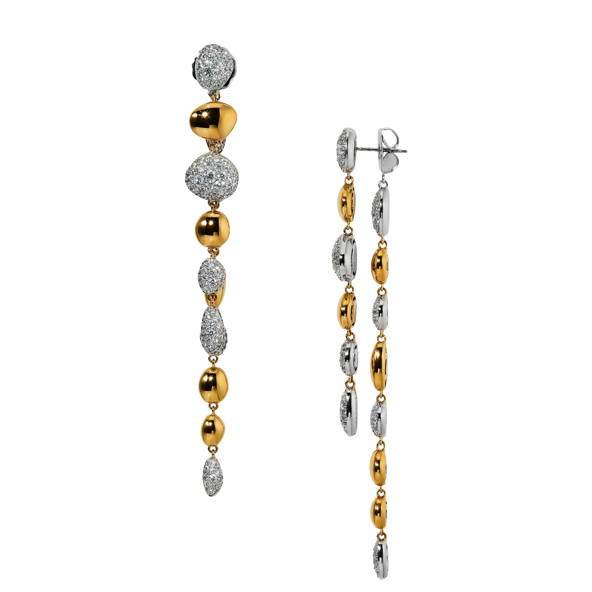 Carine 14K Gold Pebble Drop Earrings