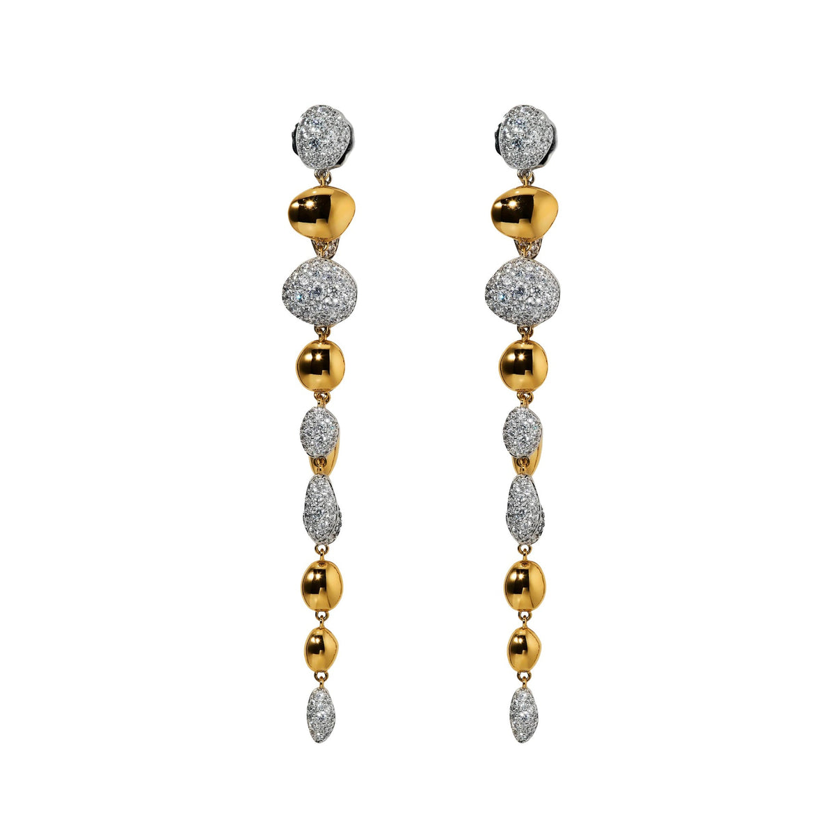 Carine 14K Gold Pebble Drop Earrings