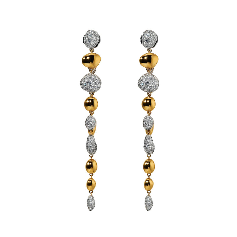 Carine 14K Gold Pebble Drop Earrings