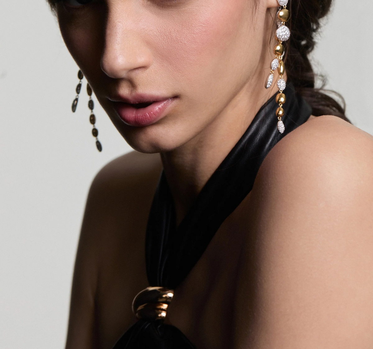 Carine 14K Gold Pebble Drop Earrings